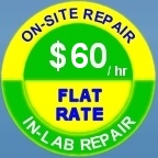ON-SITE REPAIR $50 /hr IN-LAB REPAIR FLAT RATE